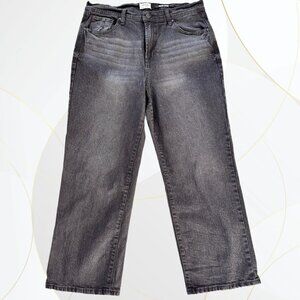 Kensie Mila High Rise Straight Jeans Black